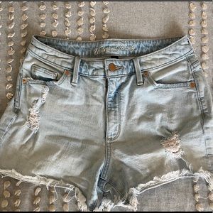 distressed mini shorts
